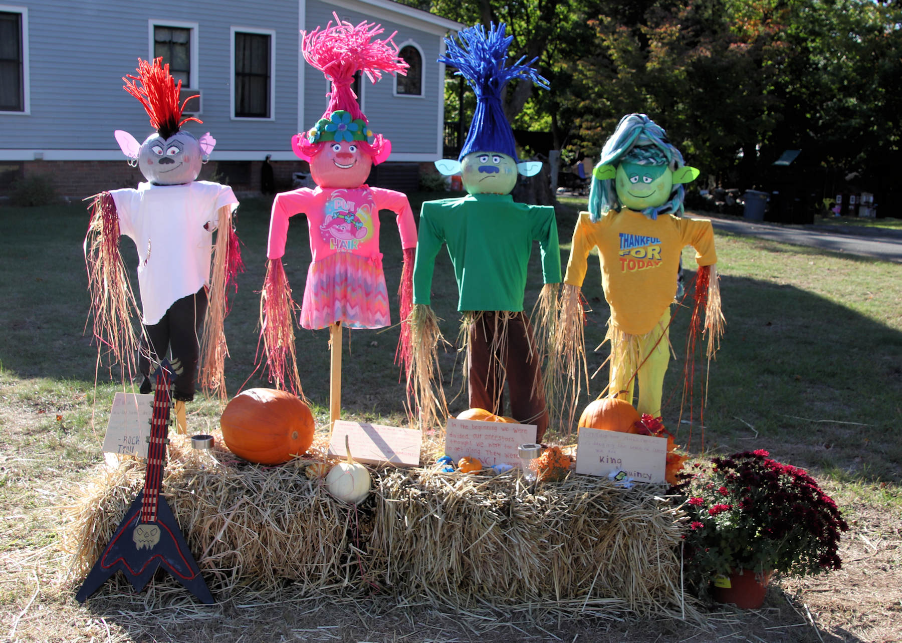 Scarecrows Along Main Street Old Wethersfield, Connecticut